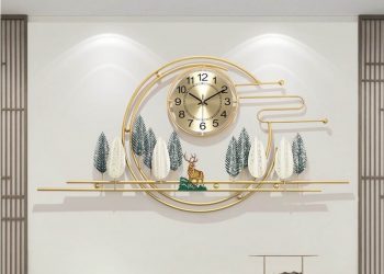 Mẫu đồng hồ treo tường trang trí thiên nhiên tối giản