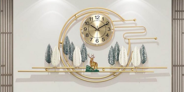 Mẫu đồng hồ treo tường trang trí thiên nhiên tối giản